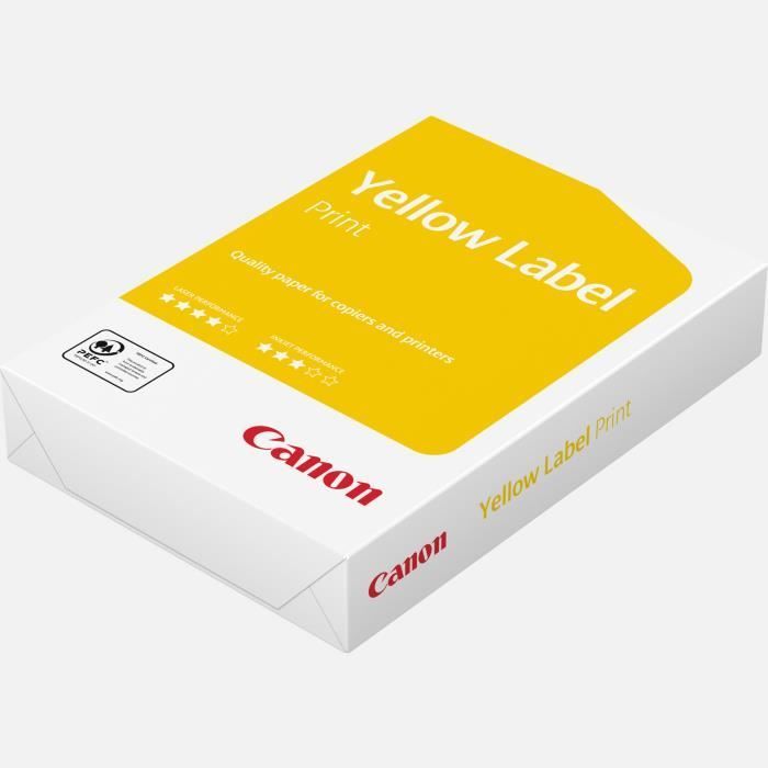 Papier A4 - CANON - Yellow Label - 80 g/m² - 500 feuilles - PEFC Certified