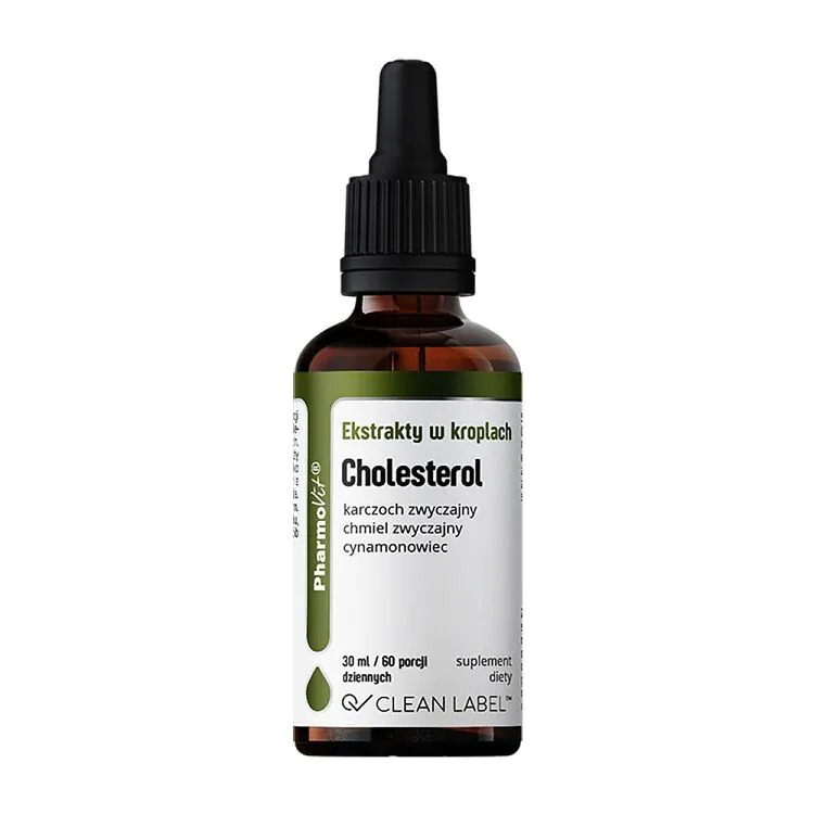 Pharmovit Clean Label Ekstrakty w kroplach Suplement diety na cholesterol