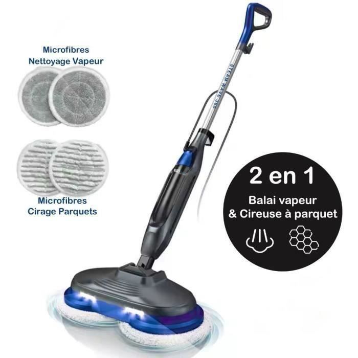 Steam Mop - EZICLEAN STEAM WAVE 360 - 1200 W - 24 g/min - 450 ml - Black / Blue
