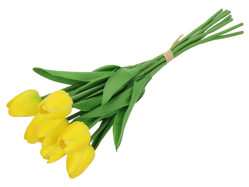 Bukiet tulipanów 33 cm 9 szt. piankowe żółte
