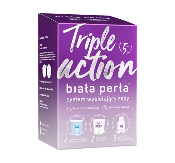 Biała Perła Triple Action zestaw do wybielania zębów