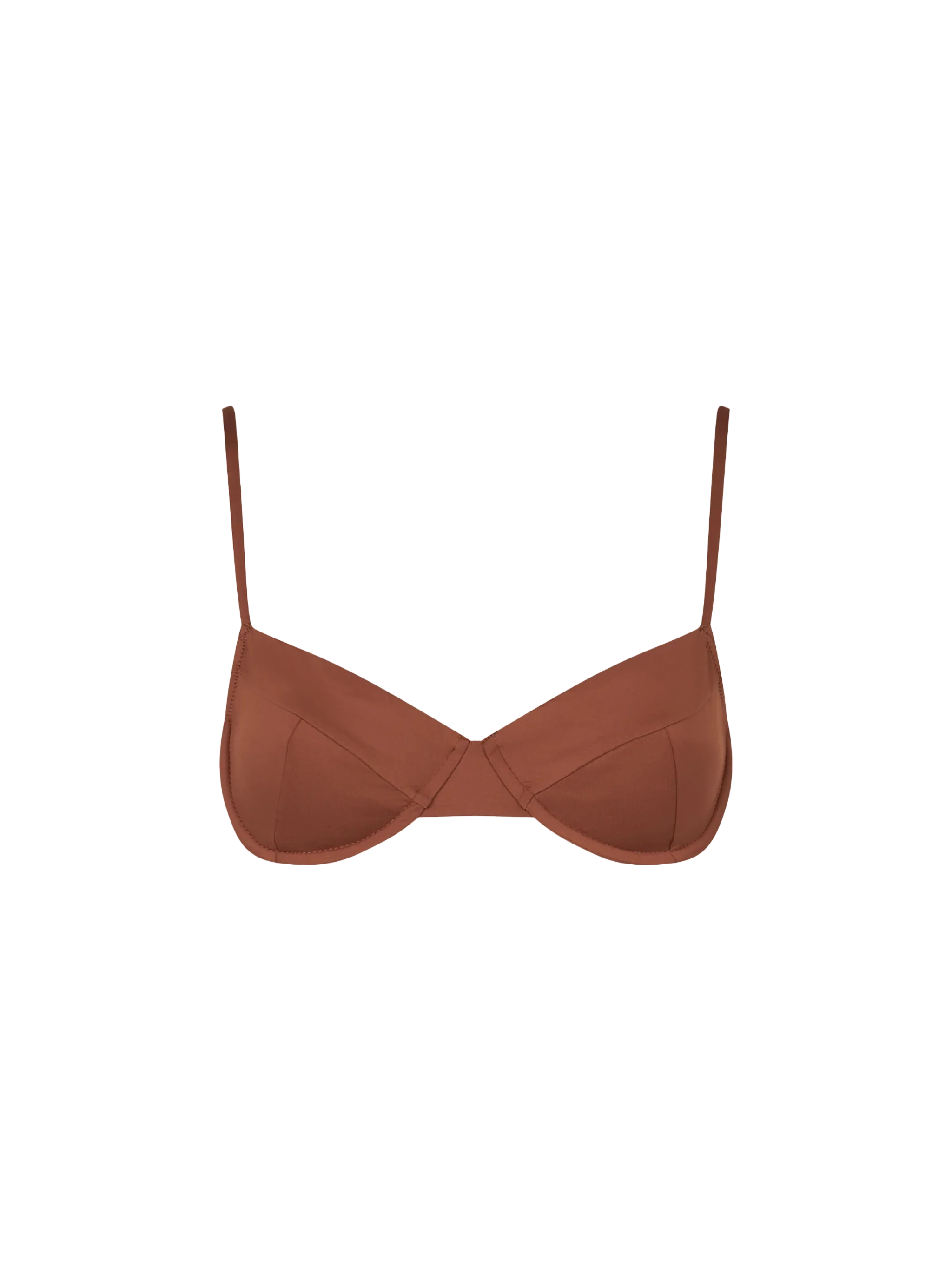 Soutien-gorge à armatures marron pour femme