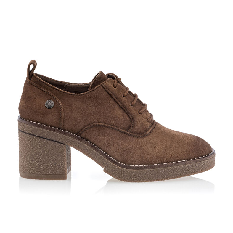 Bruine veterschoenen voor dames / Derbyschoenen