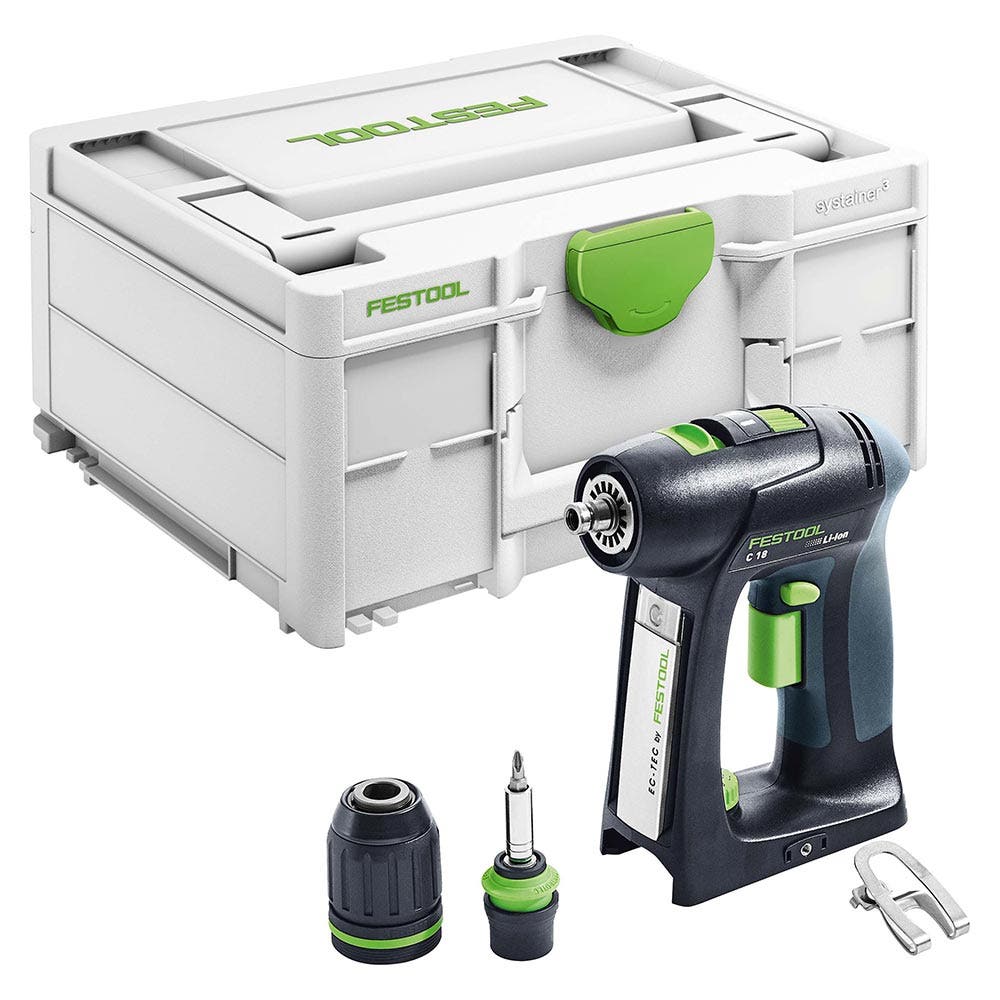 Furadeira/Parafusadeira FESTOOL 18V C de 2 Velocidades Systainer Skin 576434