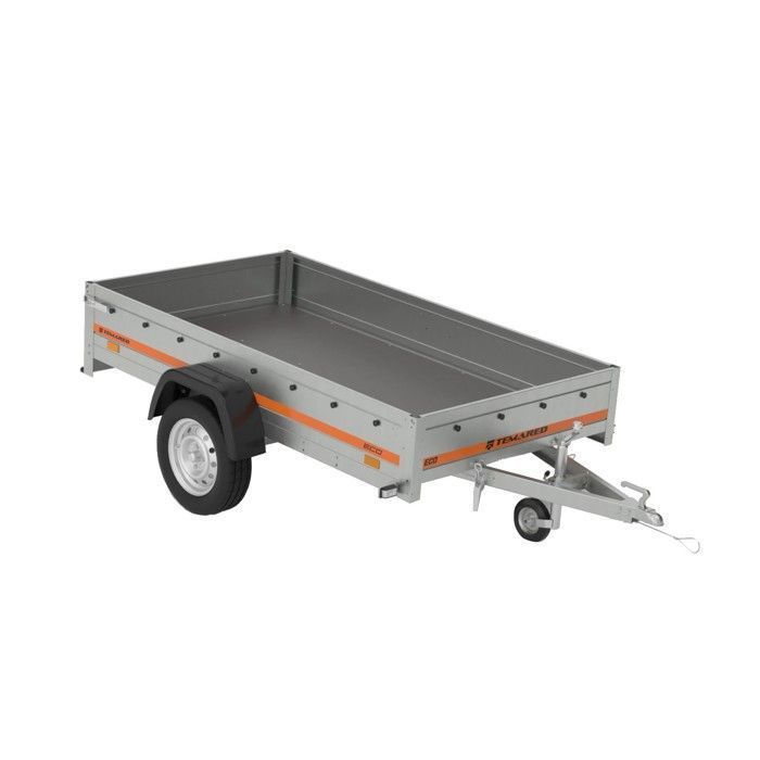 Trailer - TEMA - Single axle - 236x125 cm - Tilting - Grey