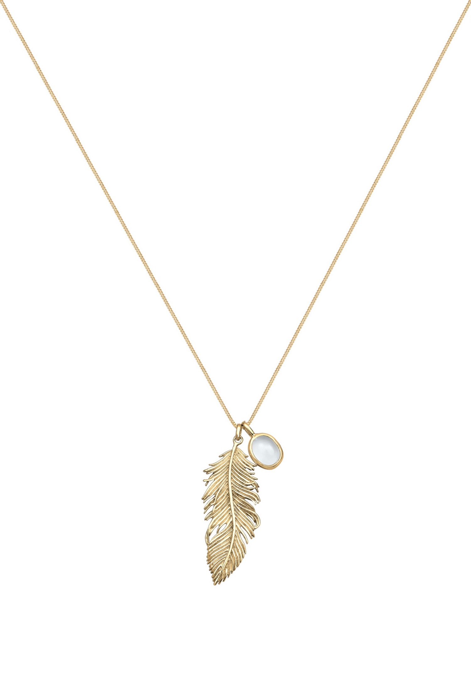 Elli Femme Plume Boho en Argent Sterling 925