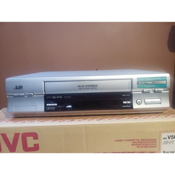 Reproductor/grabador de casetes estéreo HiFi JVC HR-V505 de 6 cabezales para vídeos VHS y VCR + mando a distancia