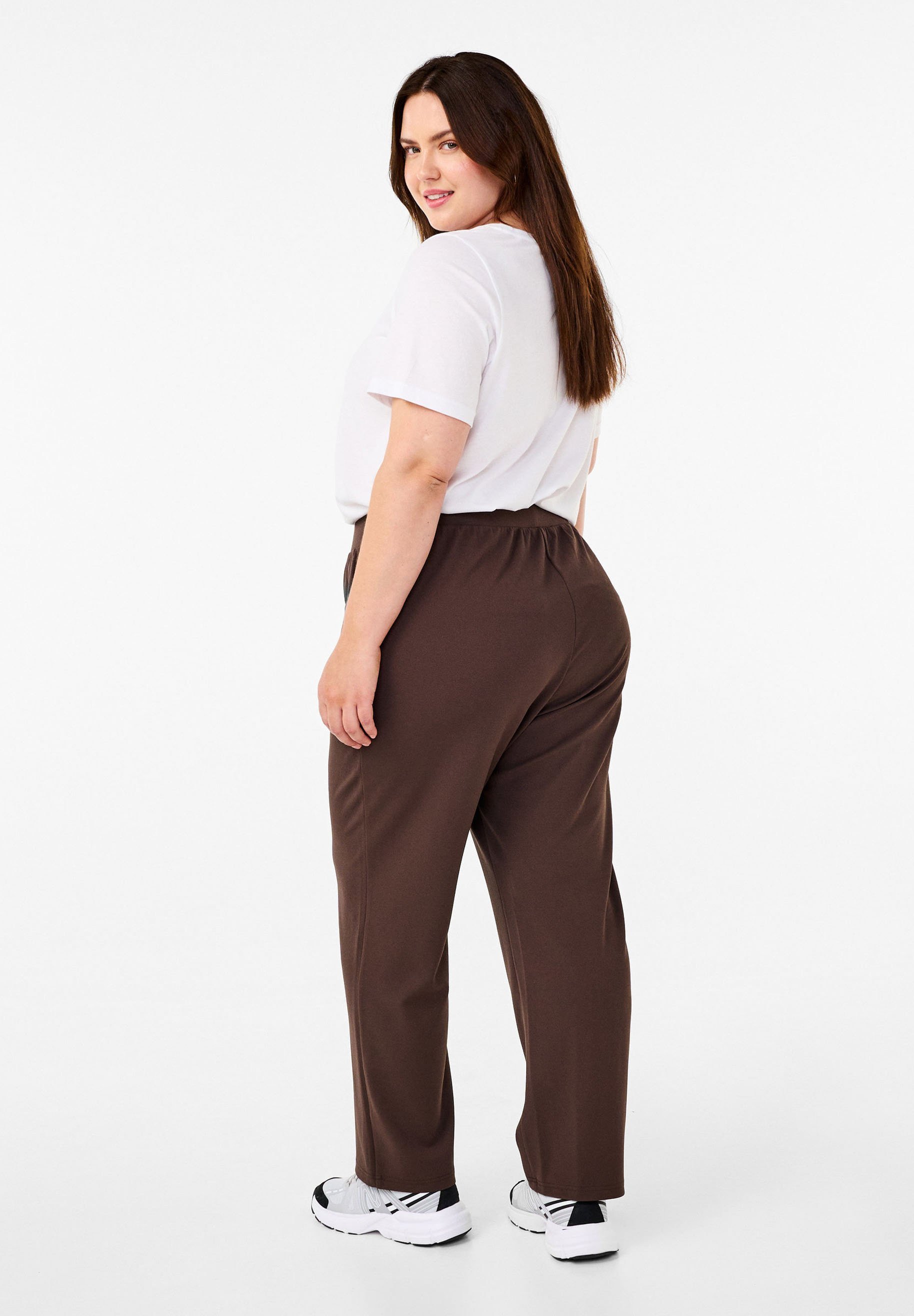Pantalon Zizzi - marron chocolat