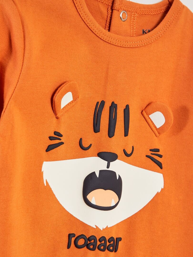 Barboteuse en coton - ORANGE