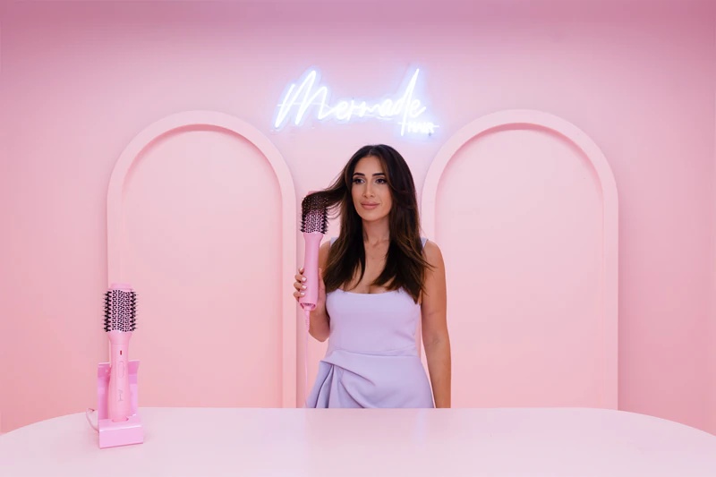 Mermade Blow Dry Brush termiskā matu taisnošanas suka