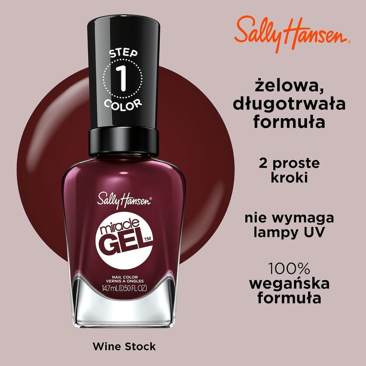 Smalto per unghie Sally Hansen 14,7 ml Miracle Gel
