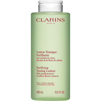 Clarins hidratantni tonizirajući losion s aloe verom, tonik za čišćenje lica za mješovitu do masnu kožu, 400 ml