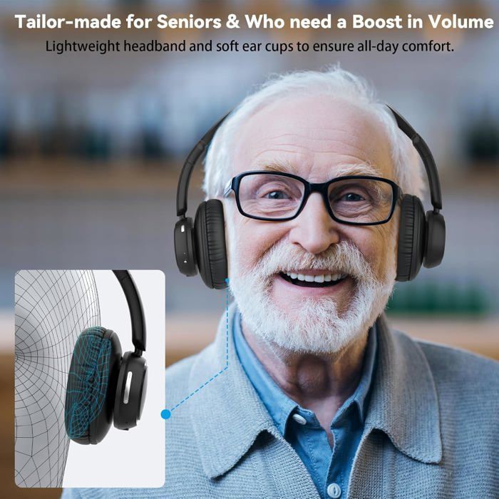 Casque TV sans fil - LAMPE DU PARFUMEUR - Modèle universel - 35 h autonomie - Bluetooth, USB-C - Faible latence
