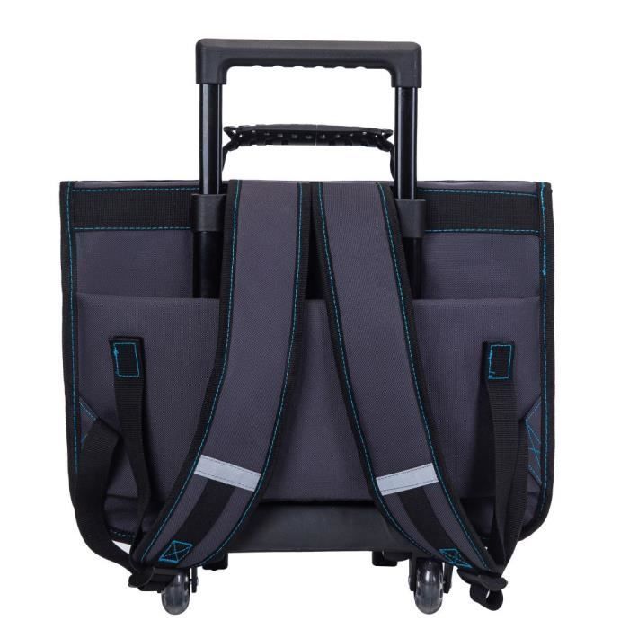 Wheeled schoolbag - OLYMPIQUE DE MARSEILLE - Goal 41 cm - For children - Navy blue and white