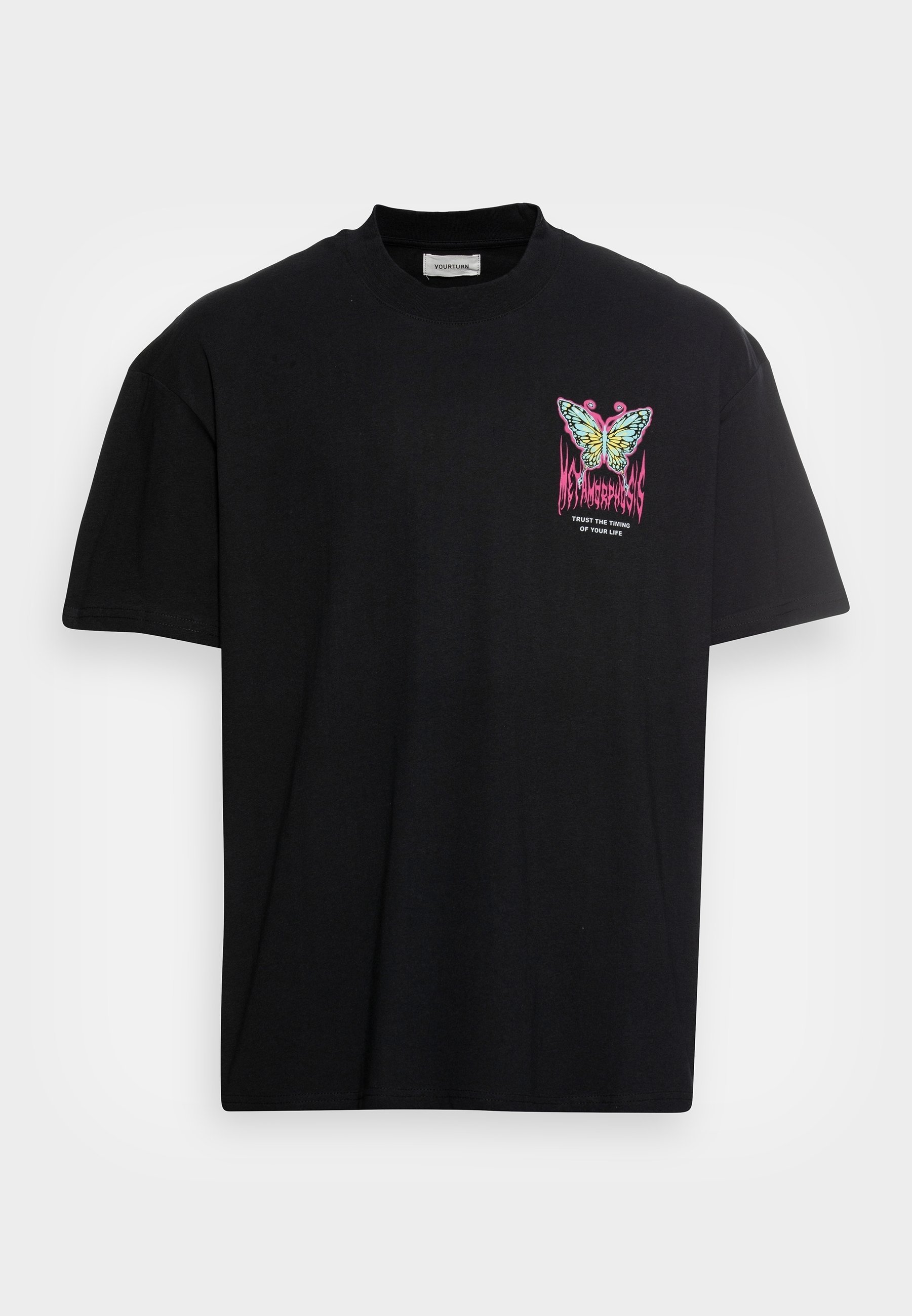 YOURTURN T-shirt met print - zwart
