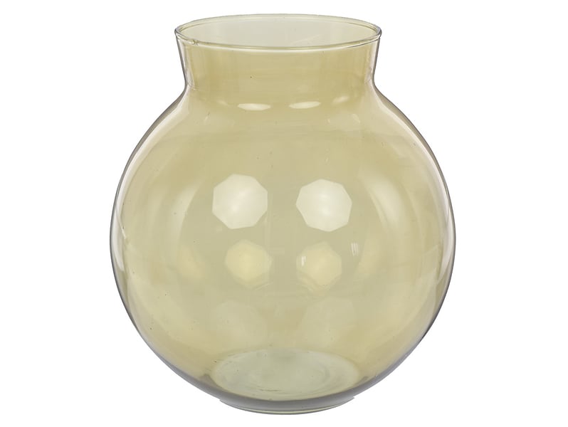 Wazon szklany 18 cm żółty