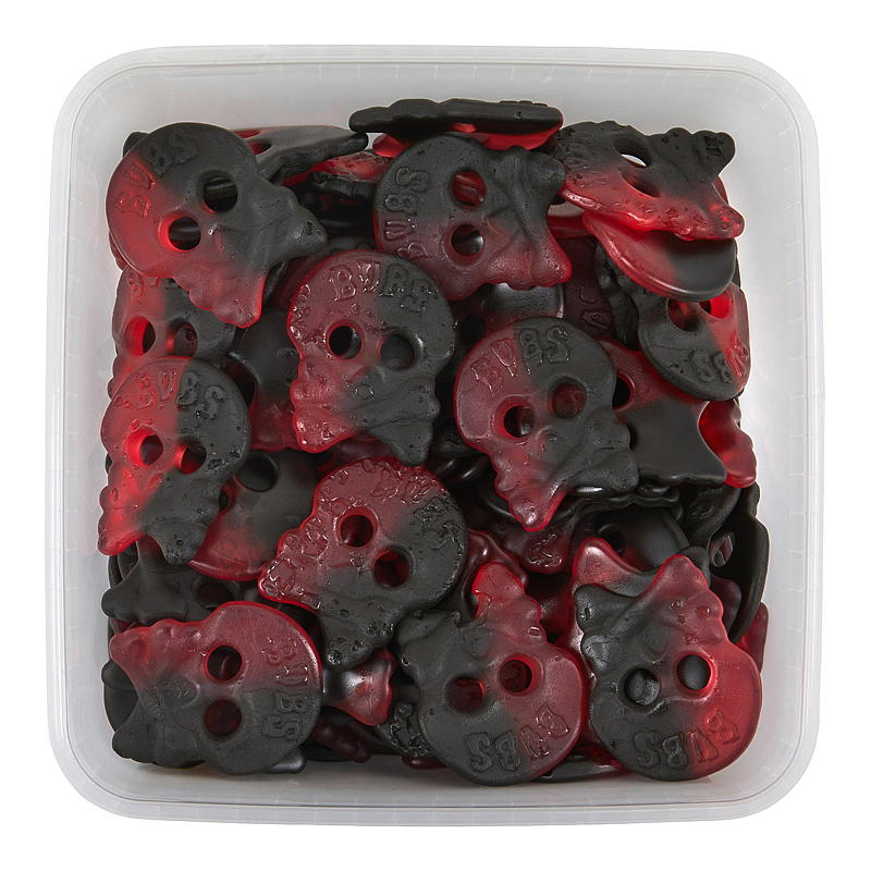 Calavera de frambuesa y regaliz Bubs 2,0 kg