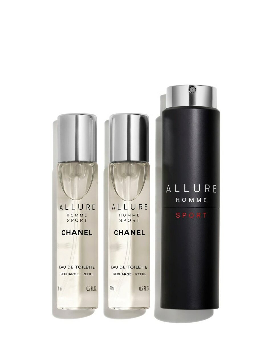 CHANEL ALLURE HOMME SPORT EAU DE TOILETTE Atomiseur DE VOYAGE RECHARGEABLE