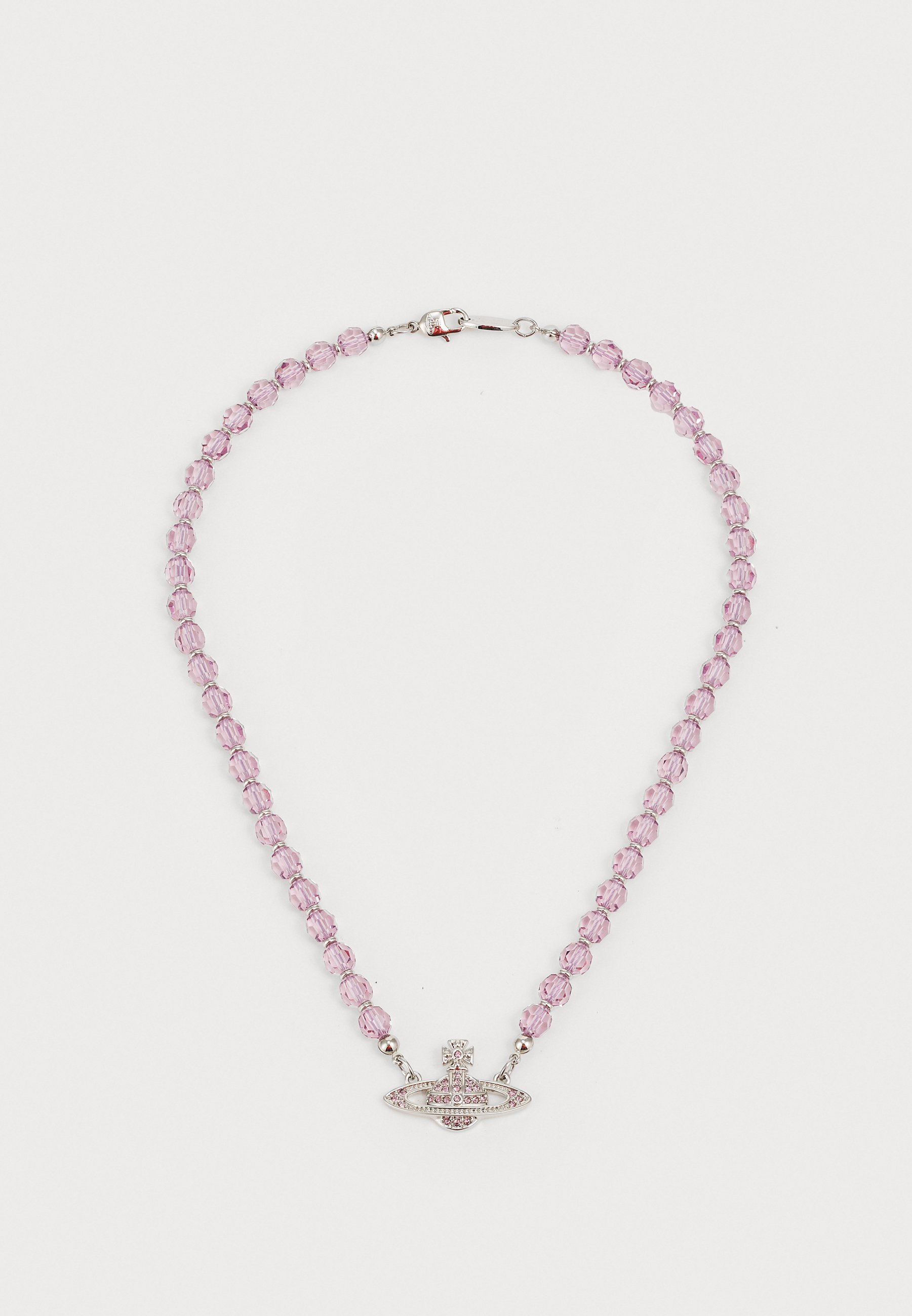 Vivienne Westwood MESSALINE CHOKER - Kaklo papuošalas - platininis/šviesaus ametisto krištolas/šviesaus ambrozinio akmuo