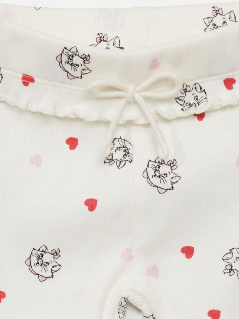 Disney geribbelde legging - wit