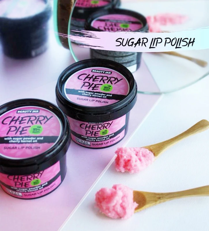 Peeling na pery s cukrom a čerešňovým koláčom Beauty Jar