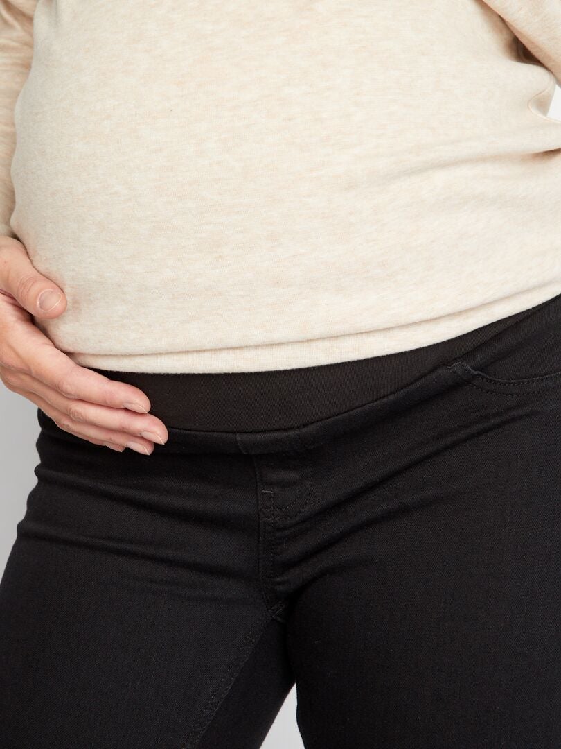 Stretch skinny jeans voor zwangere vrouwen - ZWART