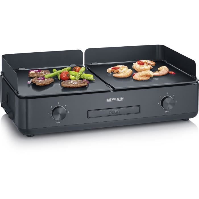 Plancha SEVERIN - PG8569 - Surface de cuisson 48x27cm - Revêtement céramique antiadhésif - 2200W