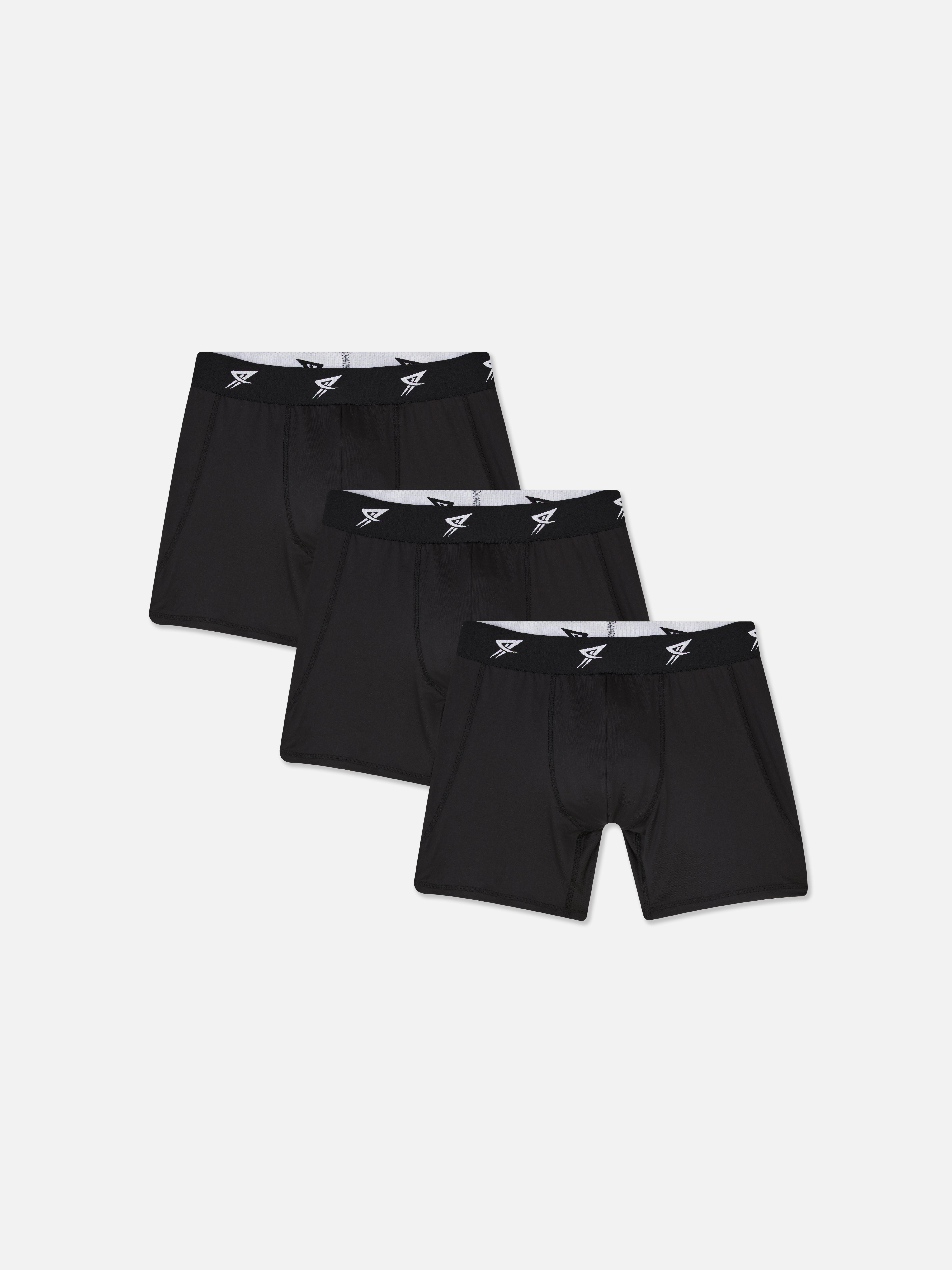 Boxeri sport, set de 3 boxeri sport cu talie elastică și logo