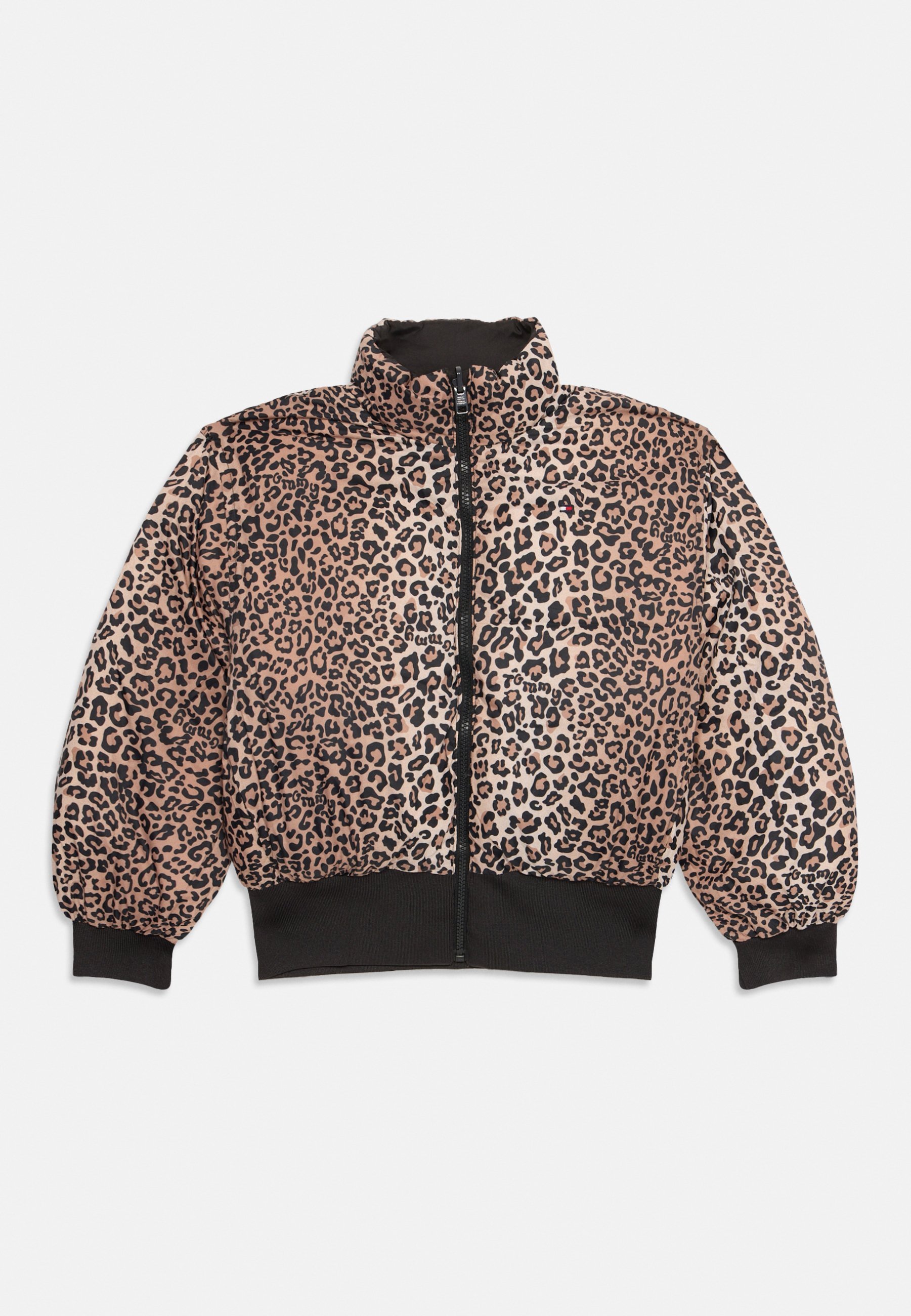 Tommy Hilfiger Omkeerbare Gestreepte Pufferjas Unisex - Winterjas - zwart
