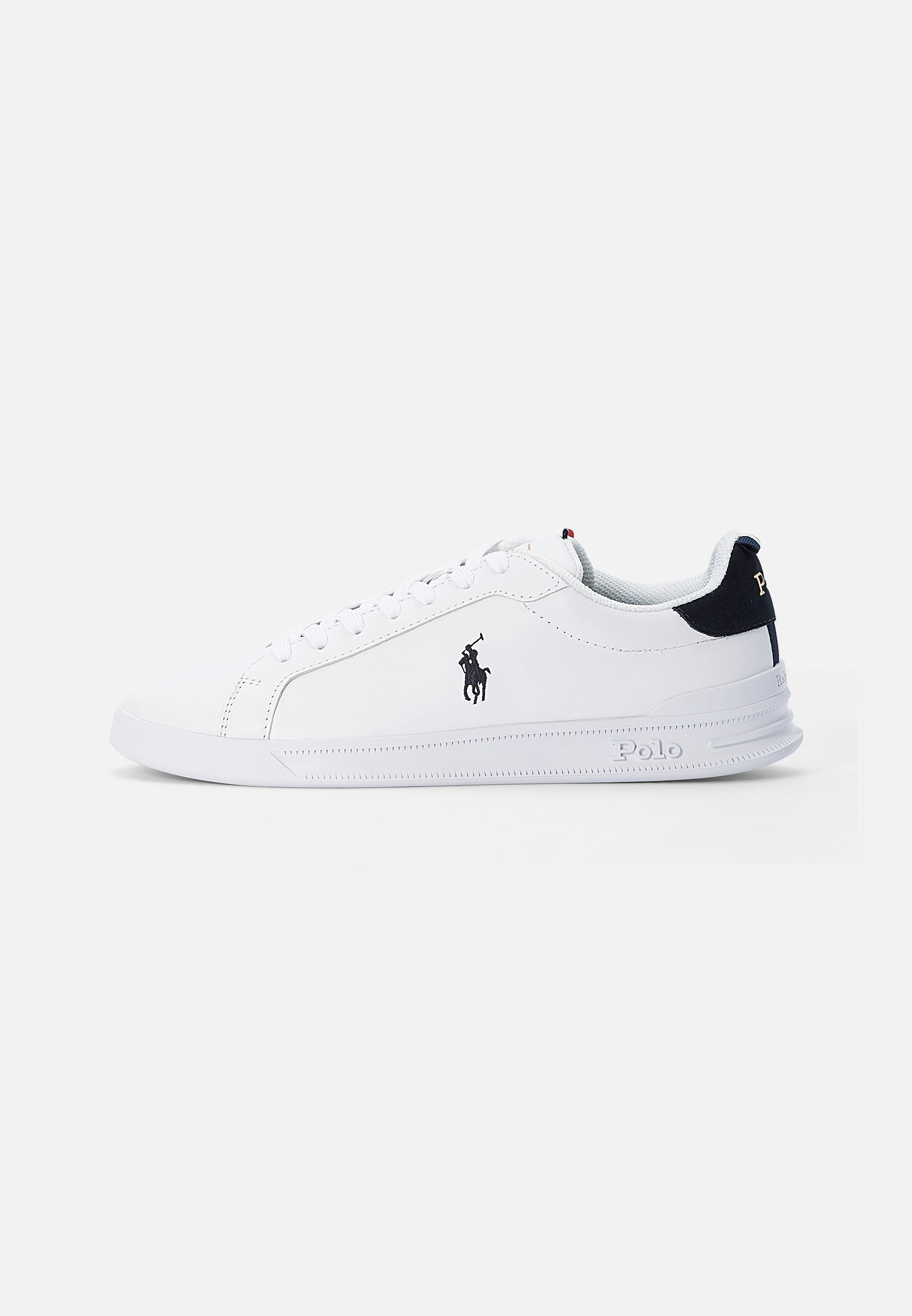 Polo Ralph Lauren HERITAGE COURT II LEATHER TRAINER - Scarpe da ginnastica - bianco/blu navy/rosso