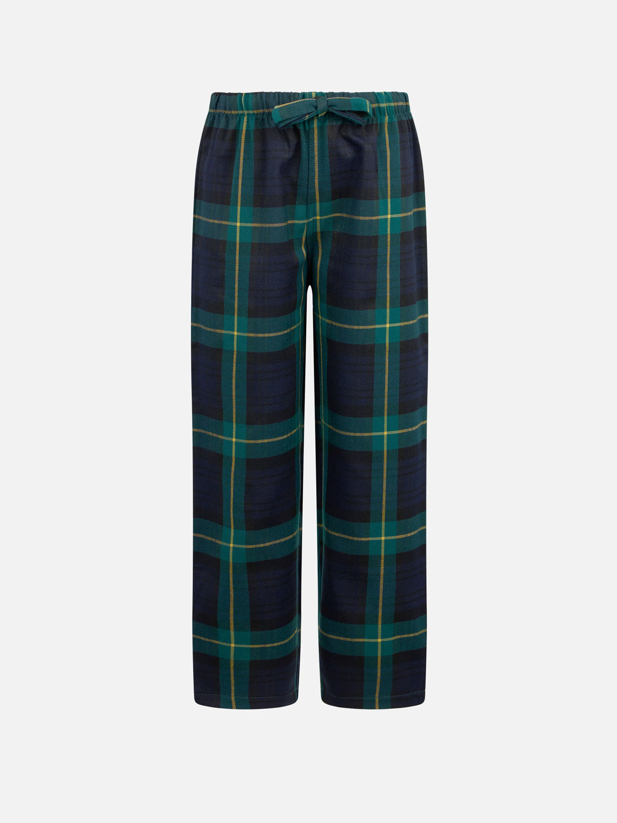 Calças de pijama xadrez para meninos