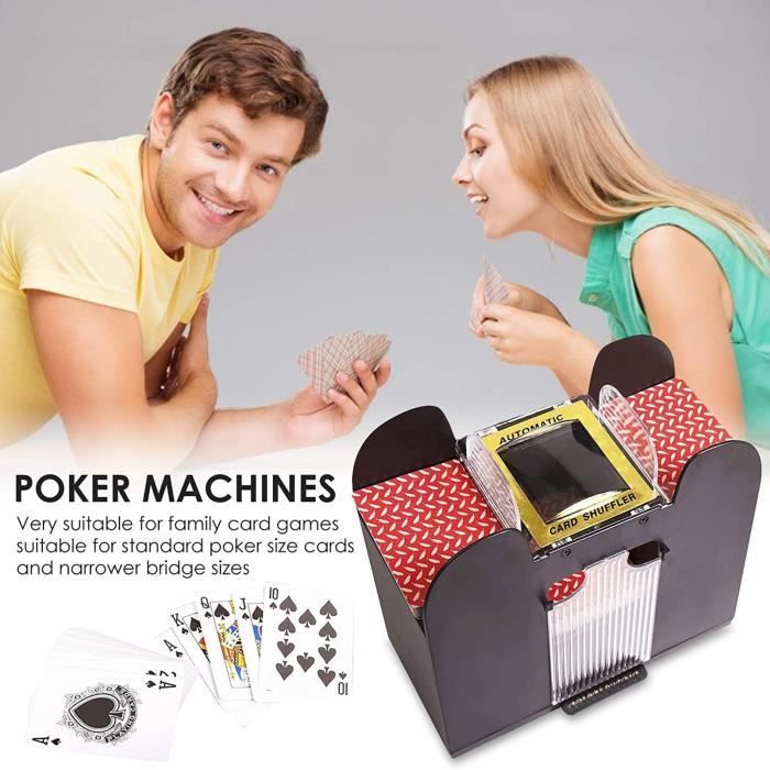 Barajador de cartas Relaxdays, mezclador eléctrico de cartas a pilas, 6 barajas b1511