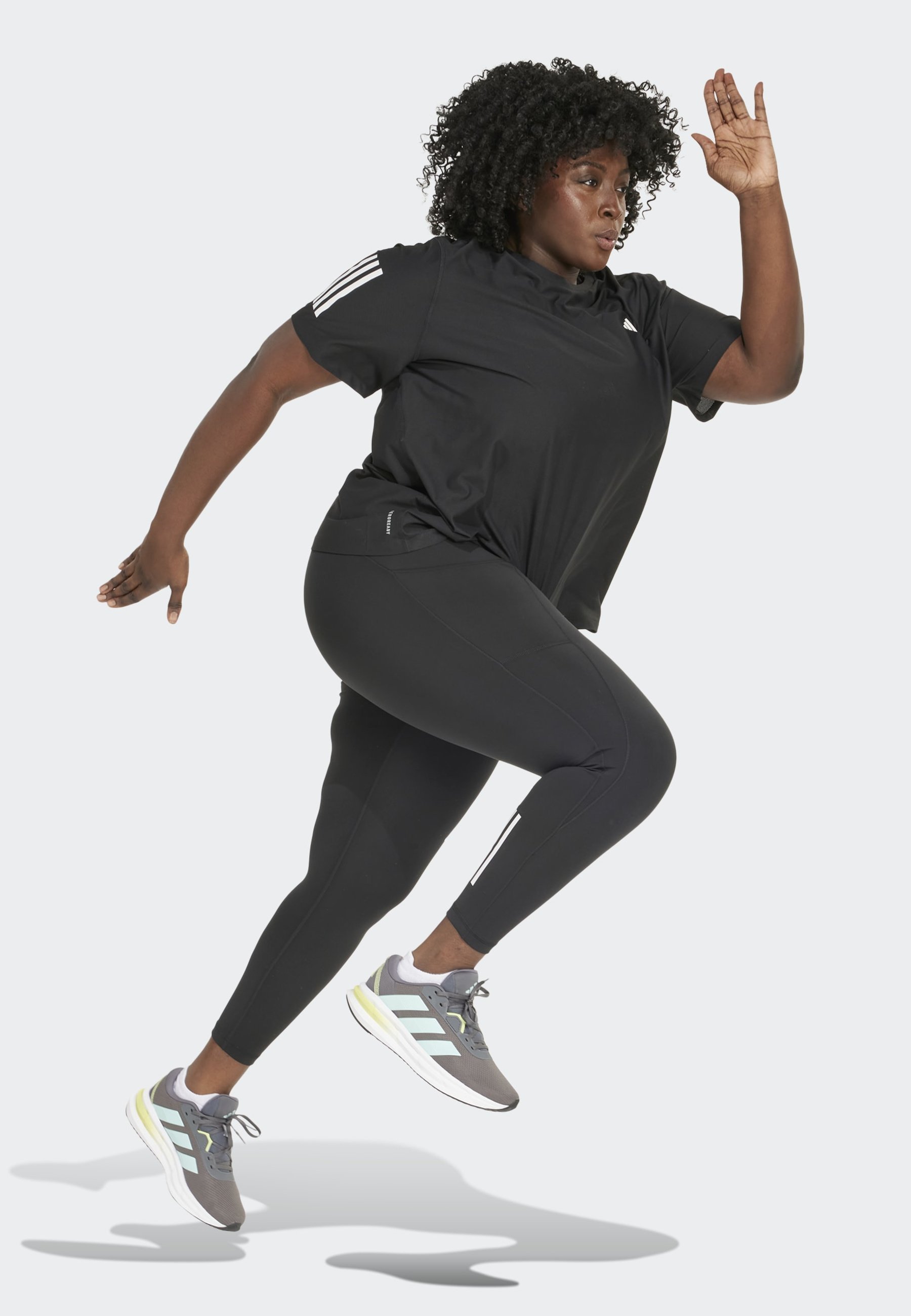 adidas Performance OWN THE RUN 7/8 PLUS SIZE - Leggings - zwart