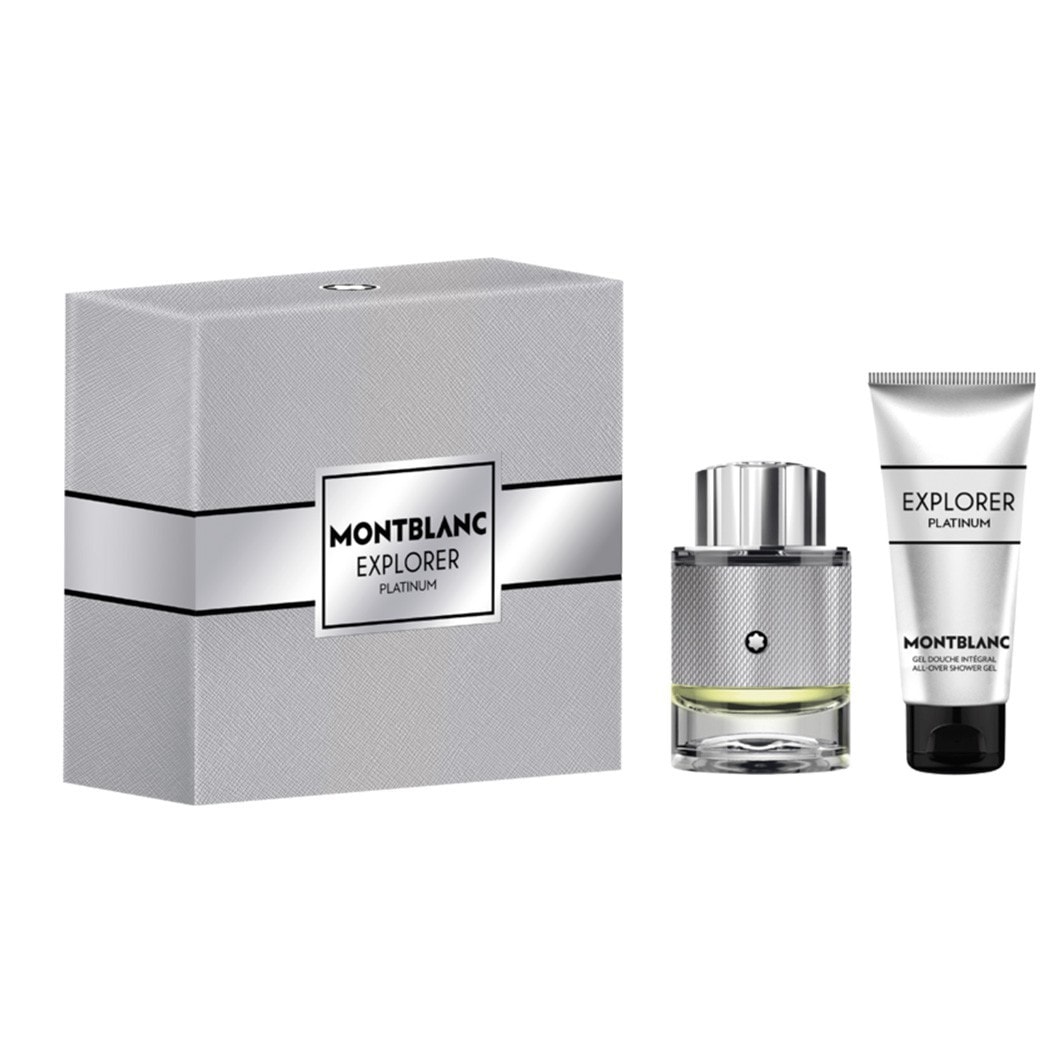 Montblanc Explorer Geurset: Montblanc Explorer Platinum Eau de Parfum 60 ml + Douchegel 100 ml – 1 stuk