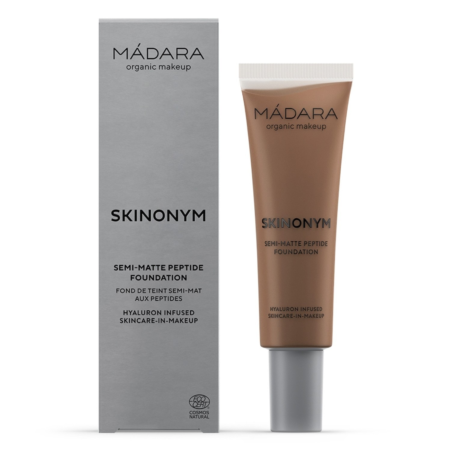 MÁDARA Foundation SKINONYM Semi-Matte Peptide Foundation, br. 15 STONE - 30 ml