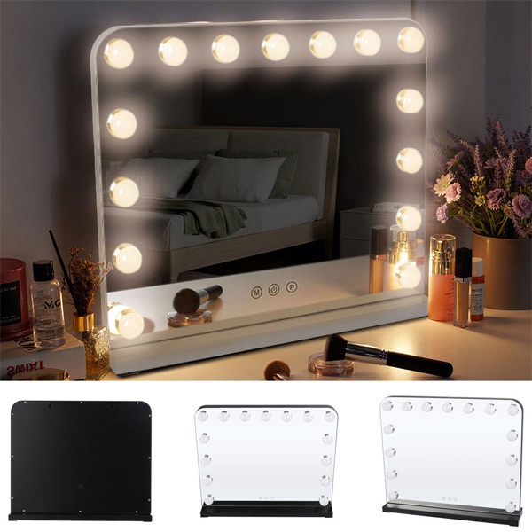 Espejo de maquillaje LED Hollywood de Livingandhome