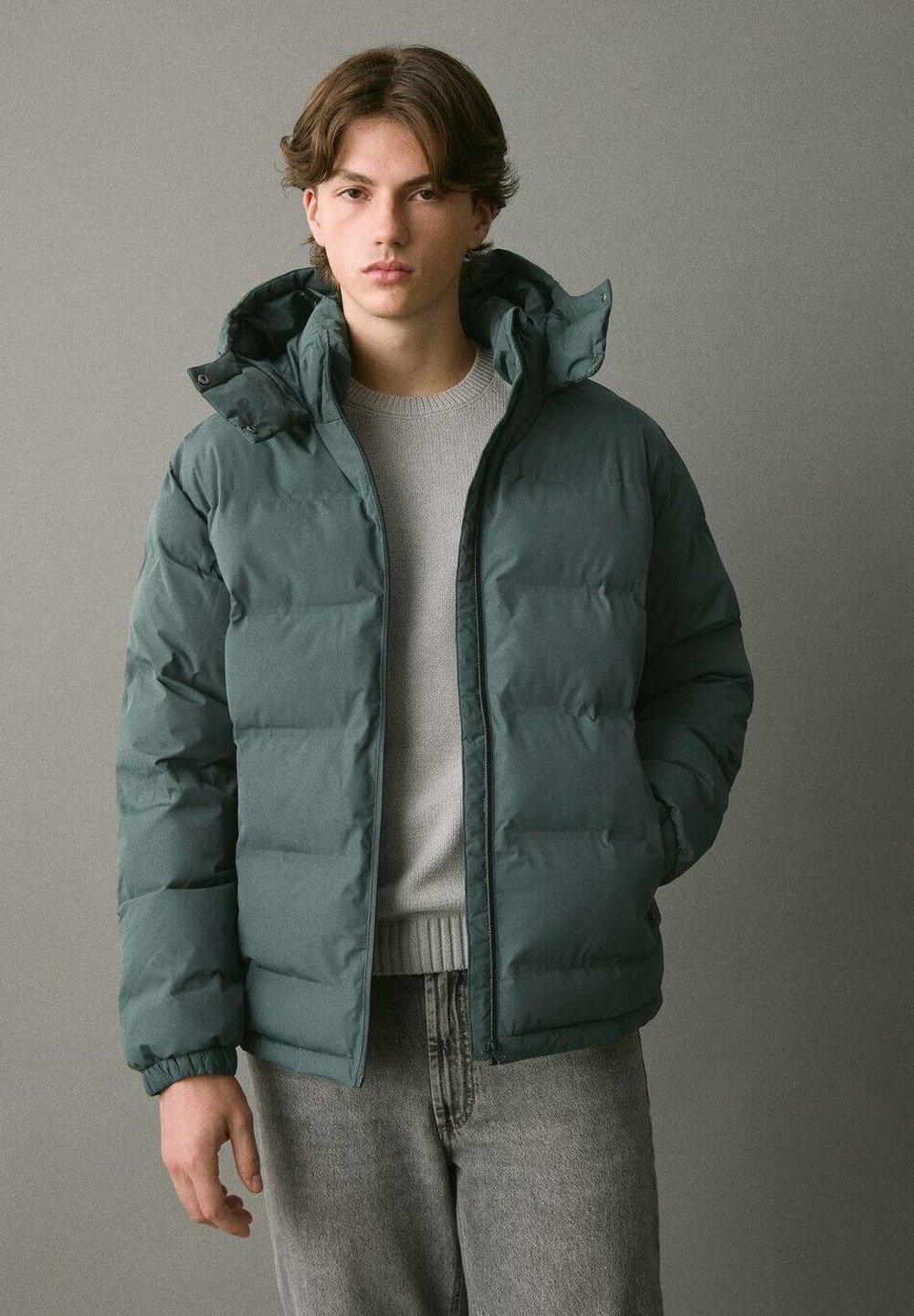 Mango Kids TIN - Télikabát - világoszöld