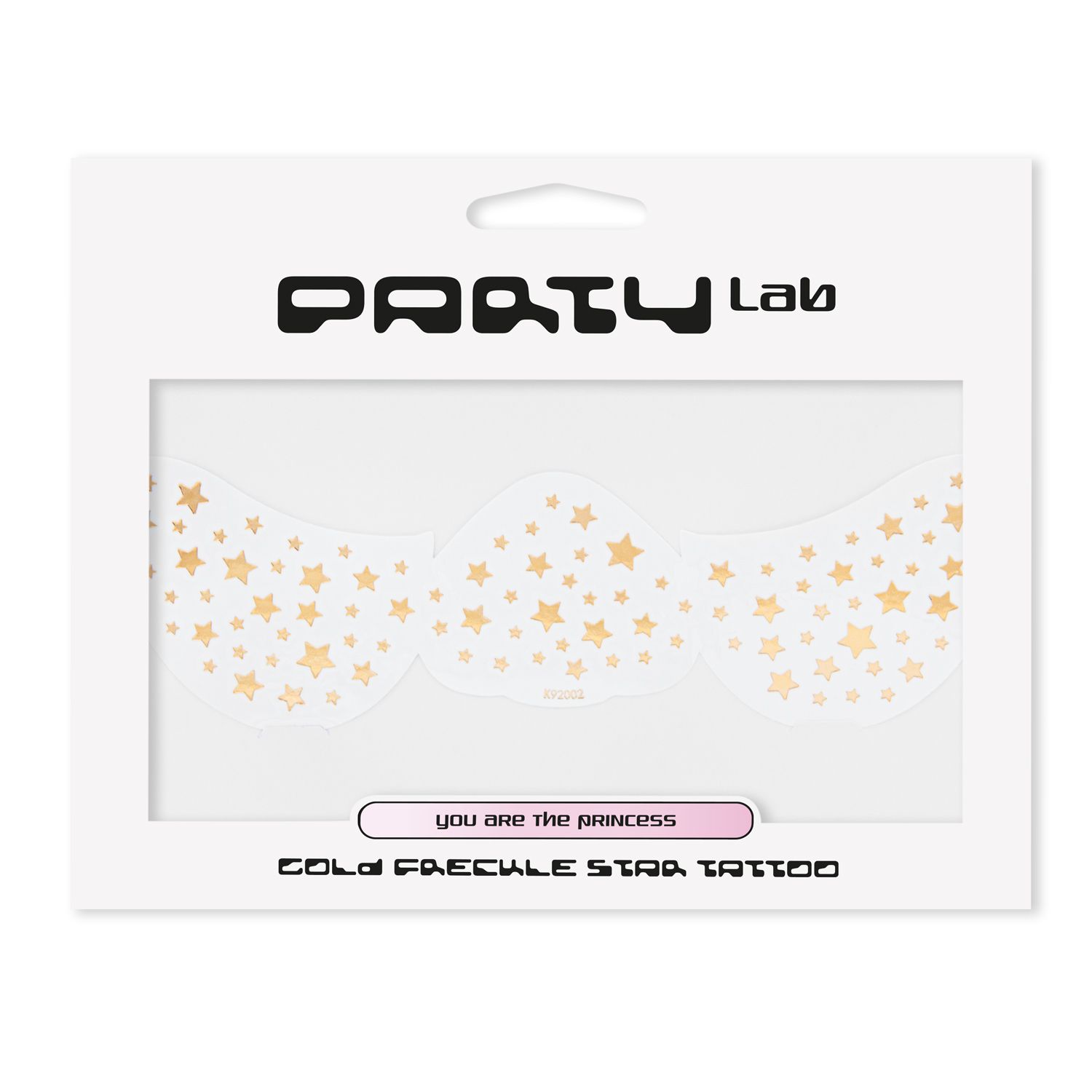 „Party Lab“ šaltojo strazdanų žvaigždės tatuiruotė Veido ir bruožų makiažas