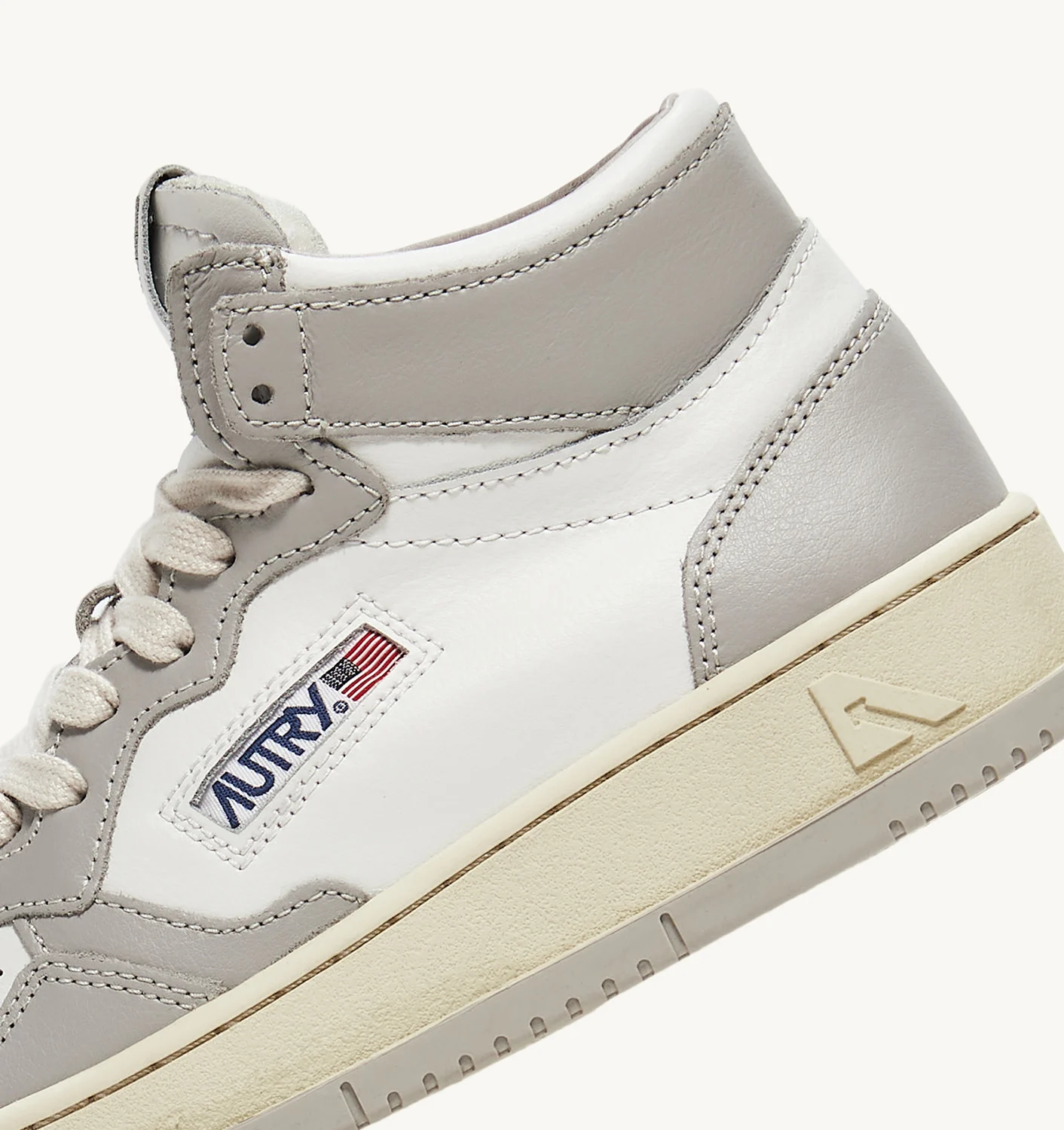 SNEAKERS MEDALIST MID IN PELLE BICOLOR BIANCO E VAPOR