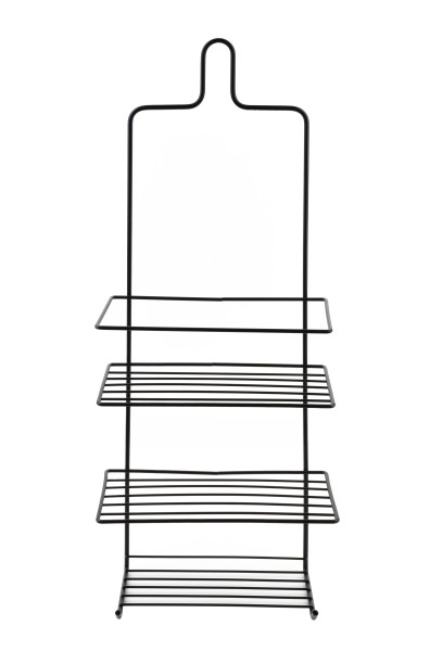 CARL BLACK Półka łazienkowa 3 półki, 2wieszaki 18,5x10x47,5cm