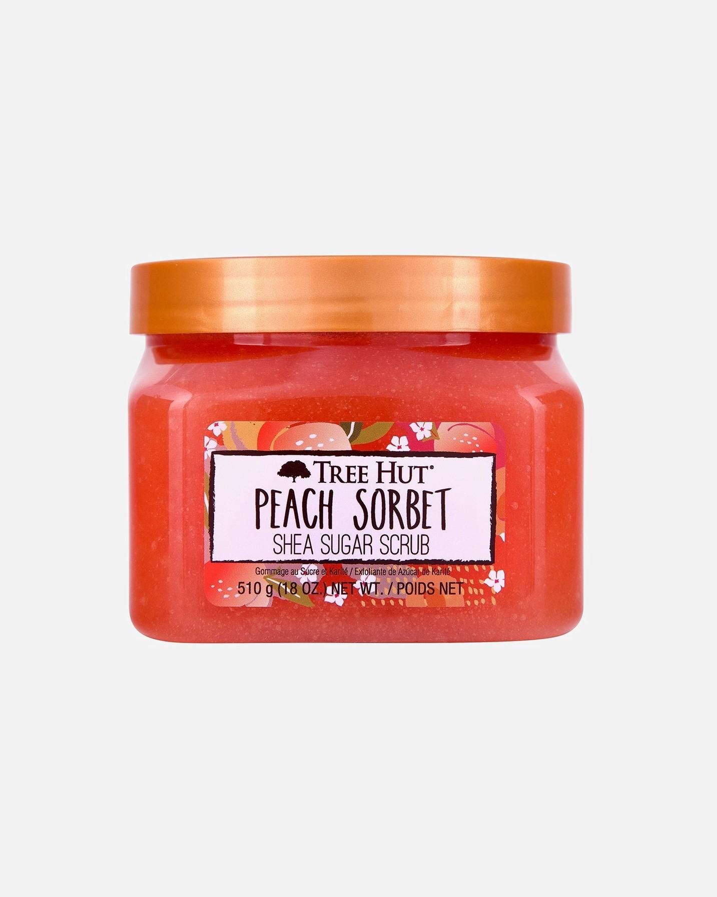 Telový peeling Tree Hut s bambuckým maslom, cukrom a vanilkou – 510 g