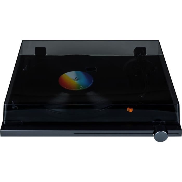THOMSON TT700 - Platine vinyle premium 33 et 45 tours - Tête de lecture AT91 Audio Technica - Antiskating - Noire