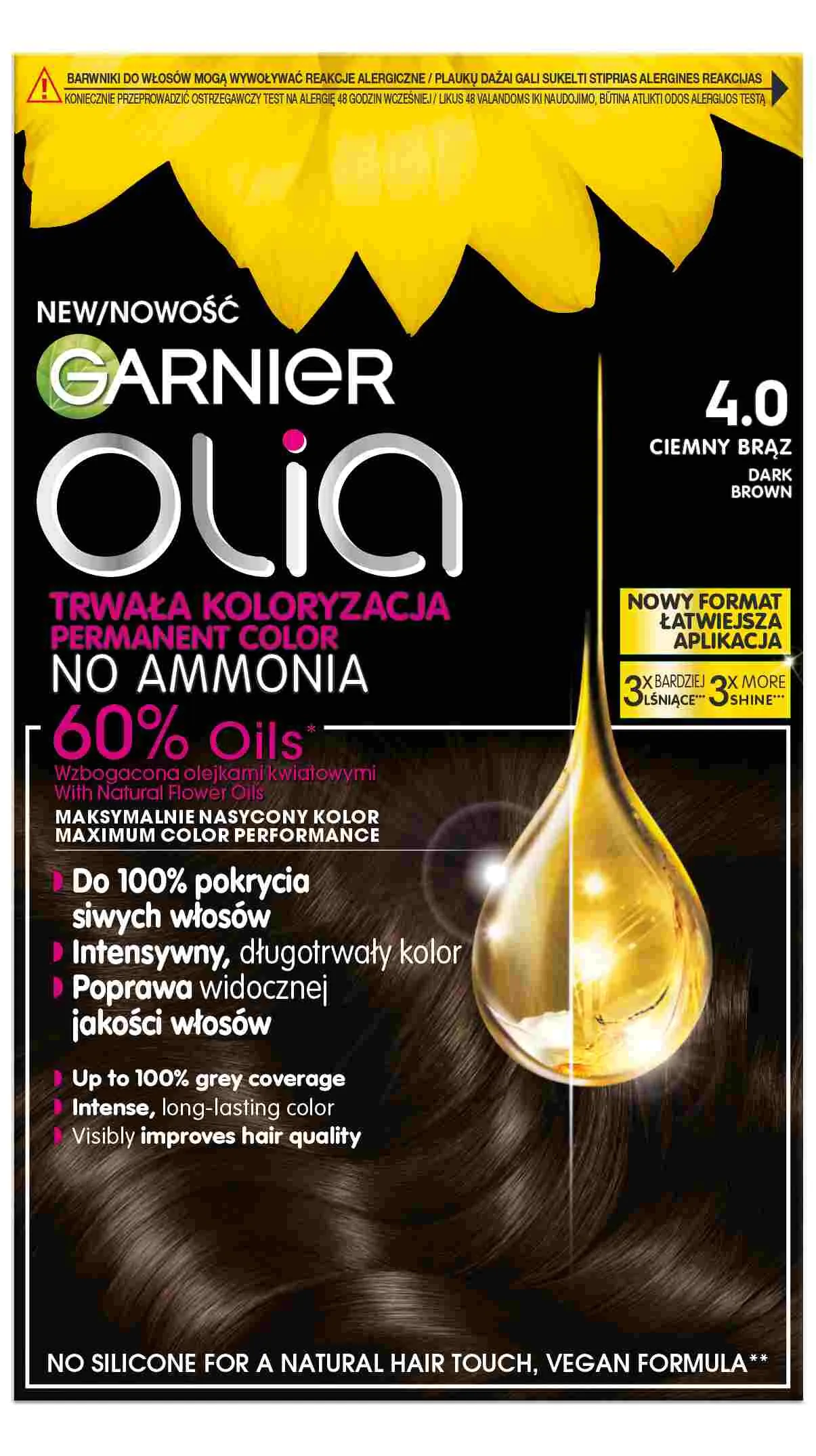 Garnier Olia Farba do włosów 4.0 Dark Brown