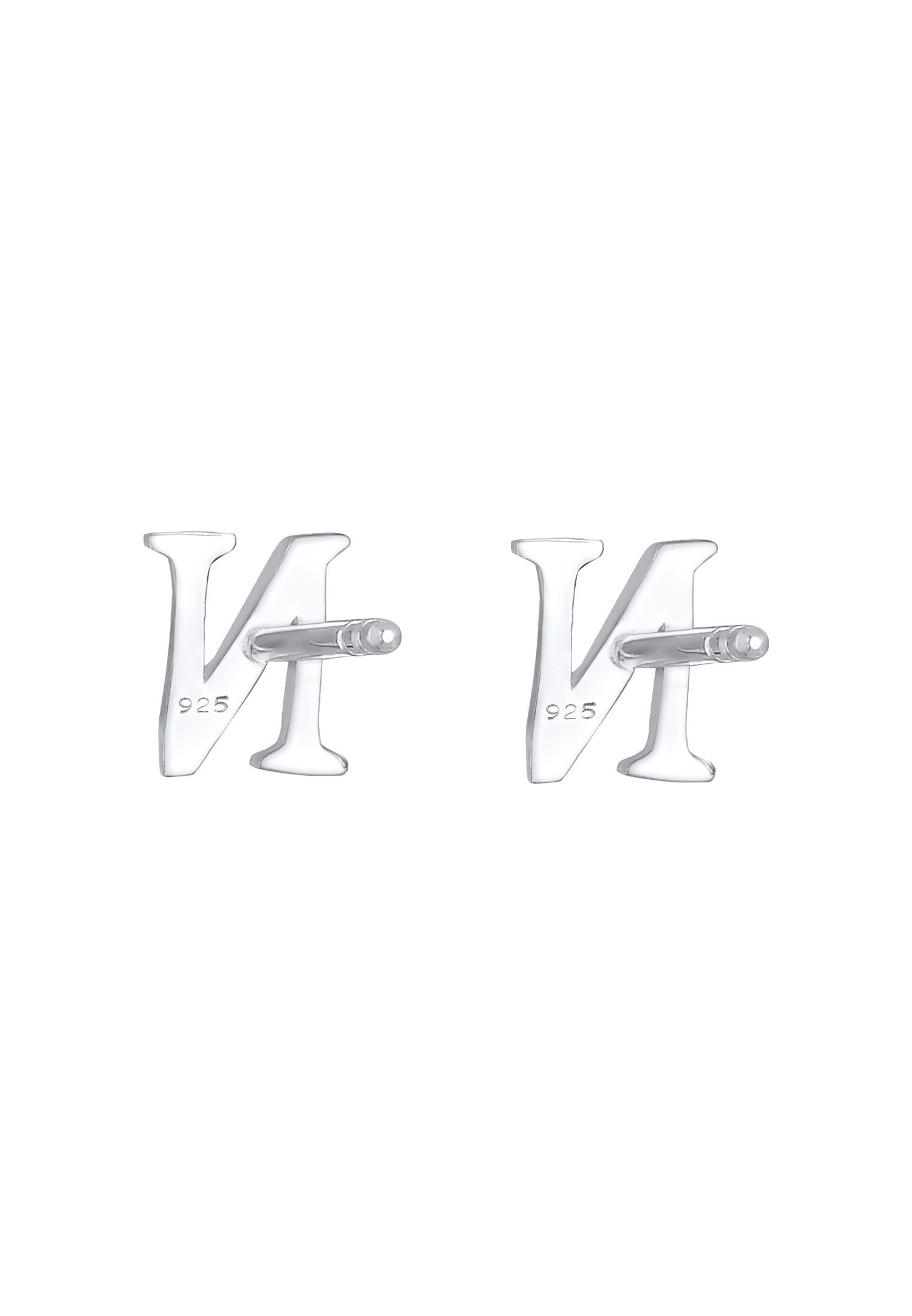 Elli Lettre N Clous d'Oreilles Femme - (925/1000) Argent