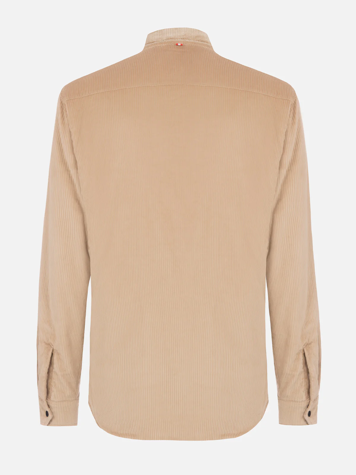 Sobrecamisa de pana beige para hombre con bordado de St. Barth