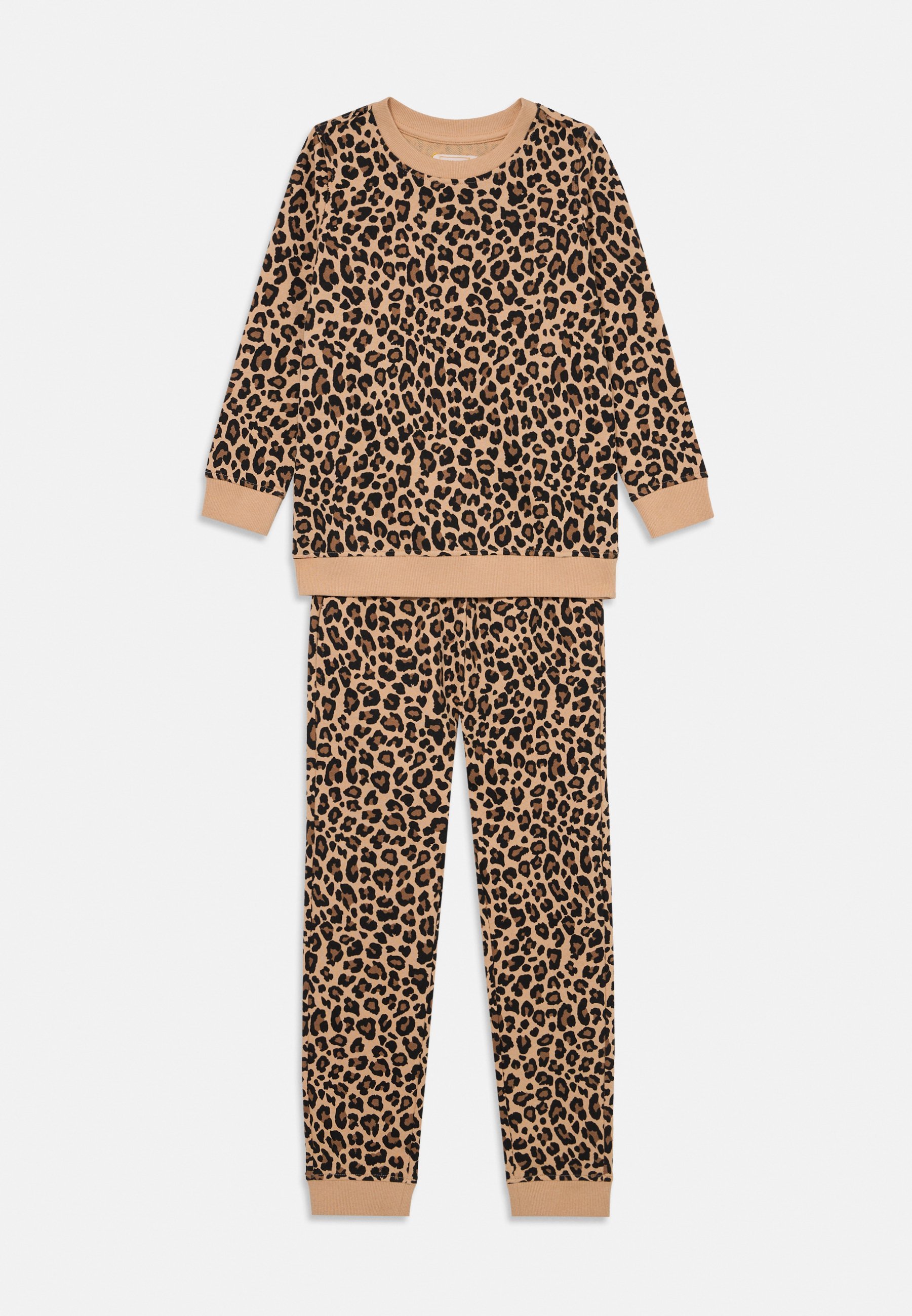 Friboo trainingspak met luipaardprint - Trainingspak - beige/donkerbruin