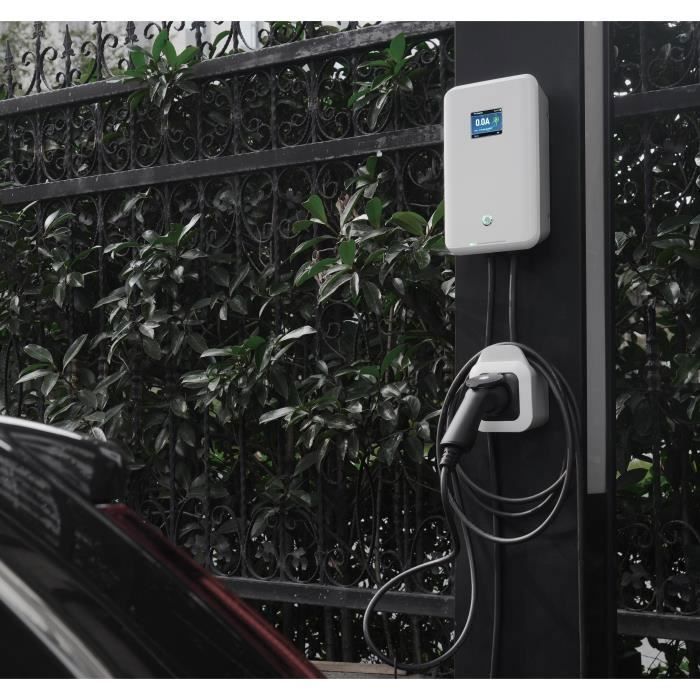 Morec 7kw 32A Monophasé VE Wallbox Borne de Recharge Connexion Bluetooth/Wifi,avec socket de Type 2,Câble de charge non inclus