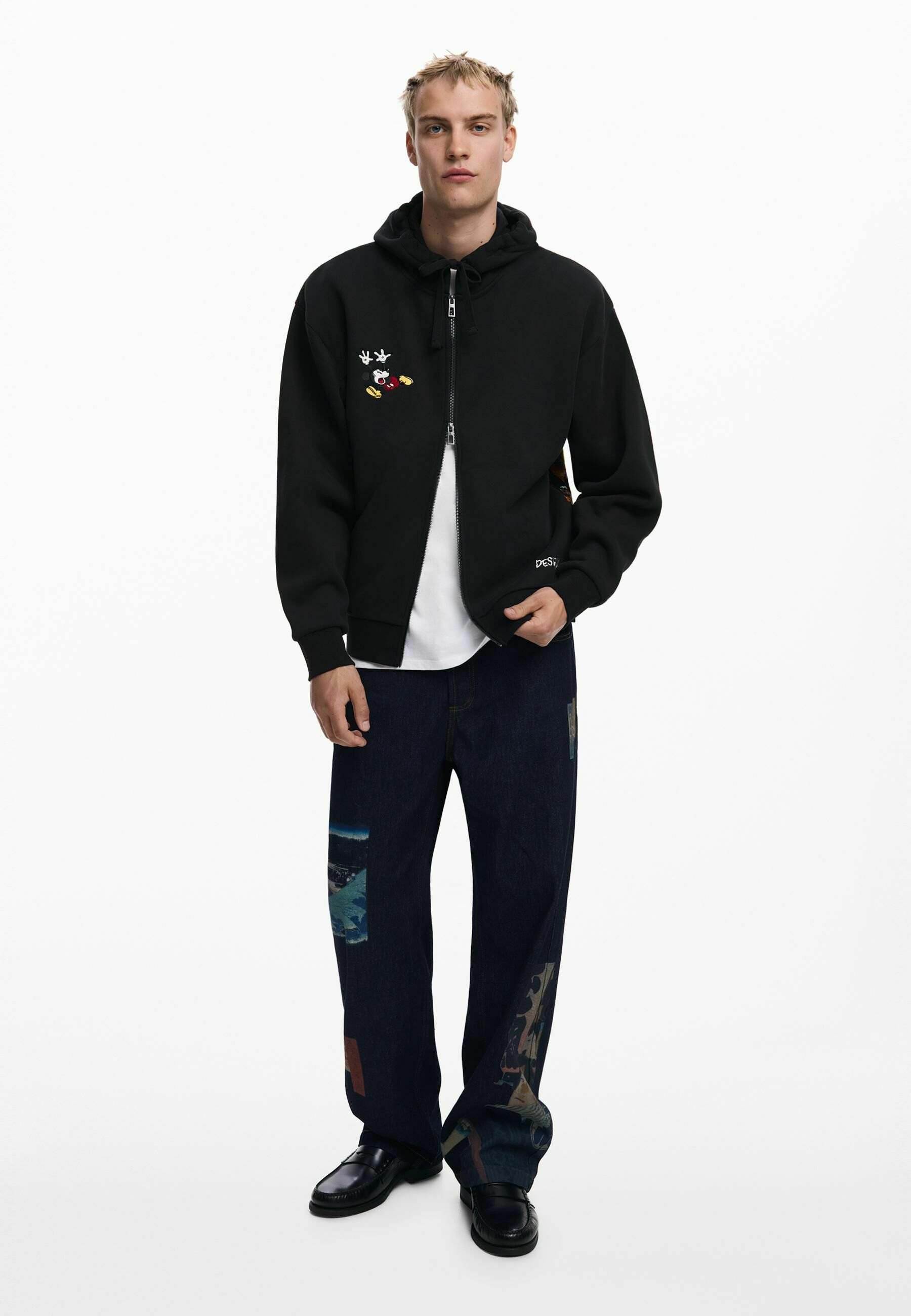 Sweat-shirt zippé Desigual MICKEY MOUSE™ - noir