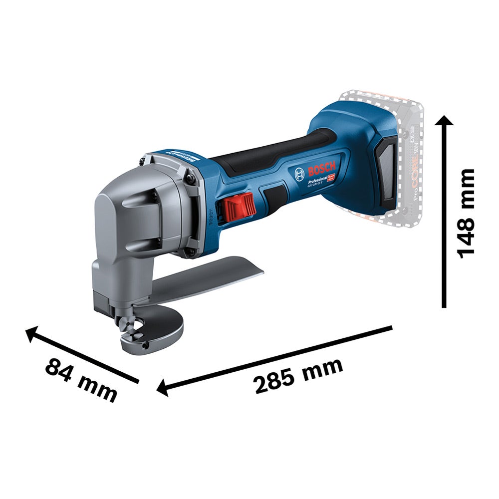 Tesoura para metal sem escova BOSCH 18V 1,6 mm GSC18V16E 0.601.926.300