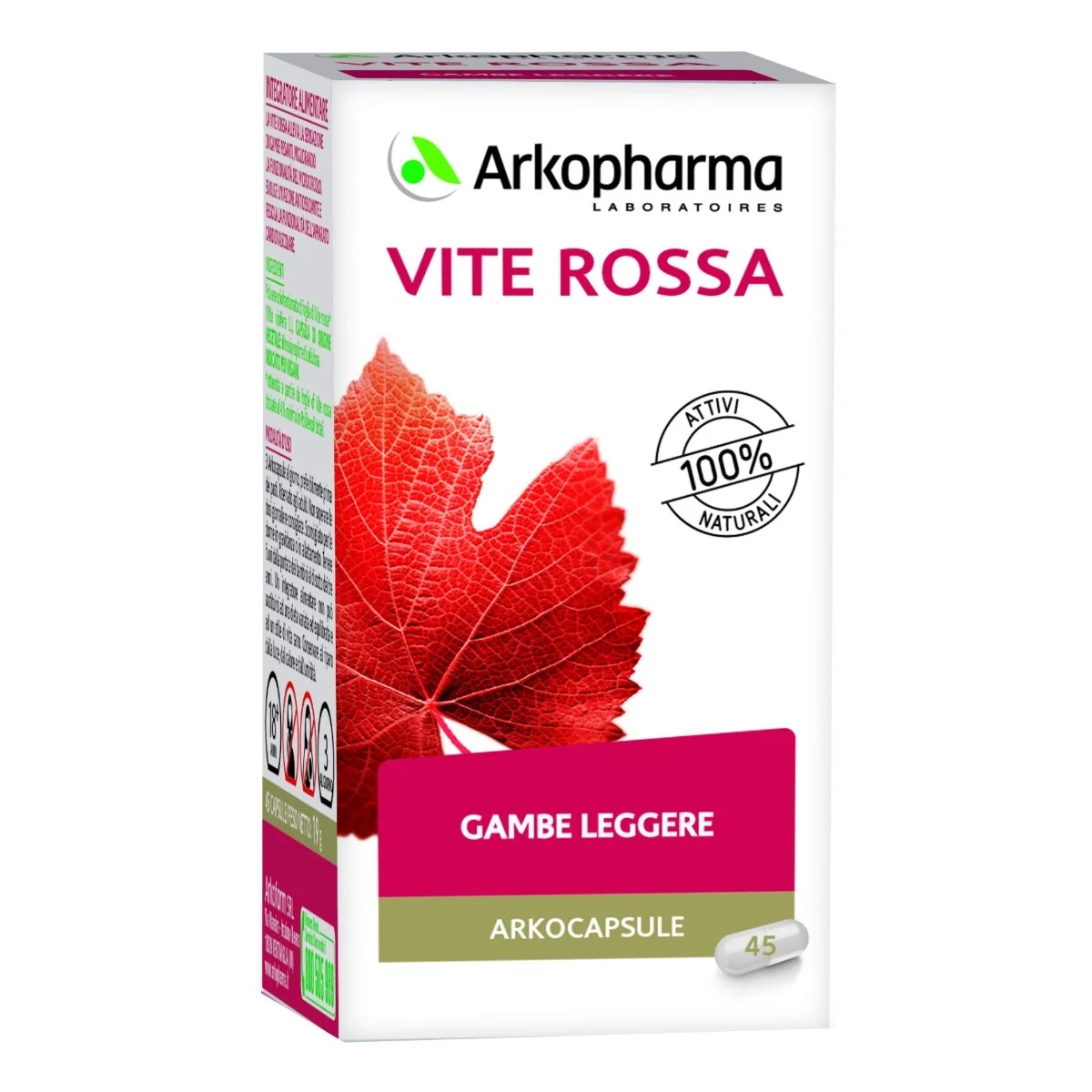 ARKOPHARMA Arkopharma Rode Wijnstok 45 capsules Voedingssupplement voor zware benen